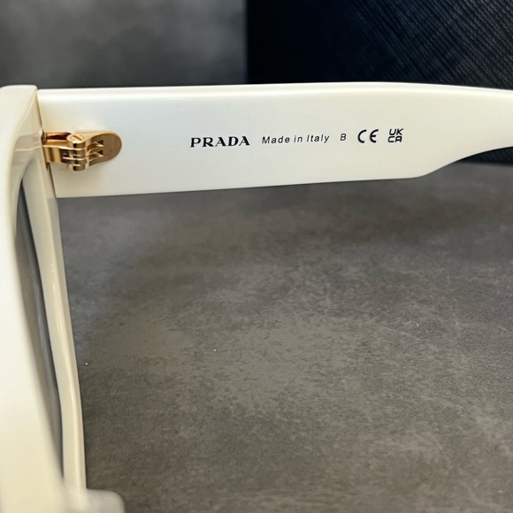 Prada SPR A09 Cat Eye Sunglasses in White - Picture 11 of 11